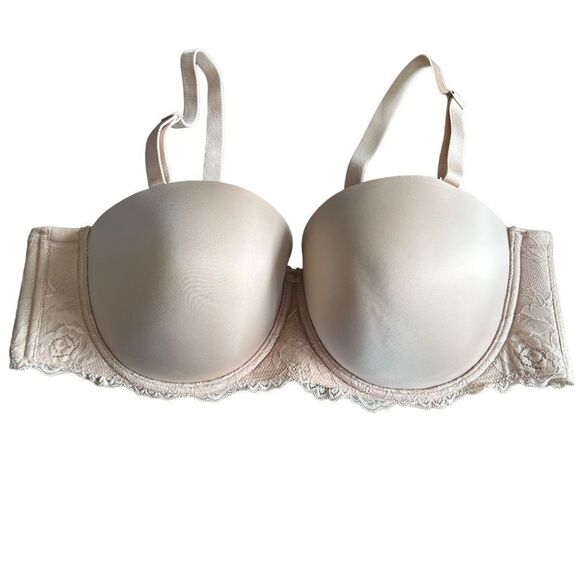 Torrid Beige Microfiber Lightly Lined Strapless Bra 46D - Picture 1 of 7